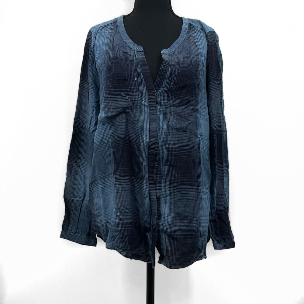 Eddie Bauer Plaid Button Down Shirt | Lightweight Outdoor Casual Top | Women’s L